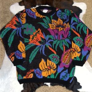 vintage flower sweater